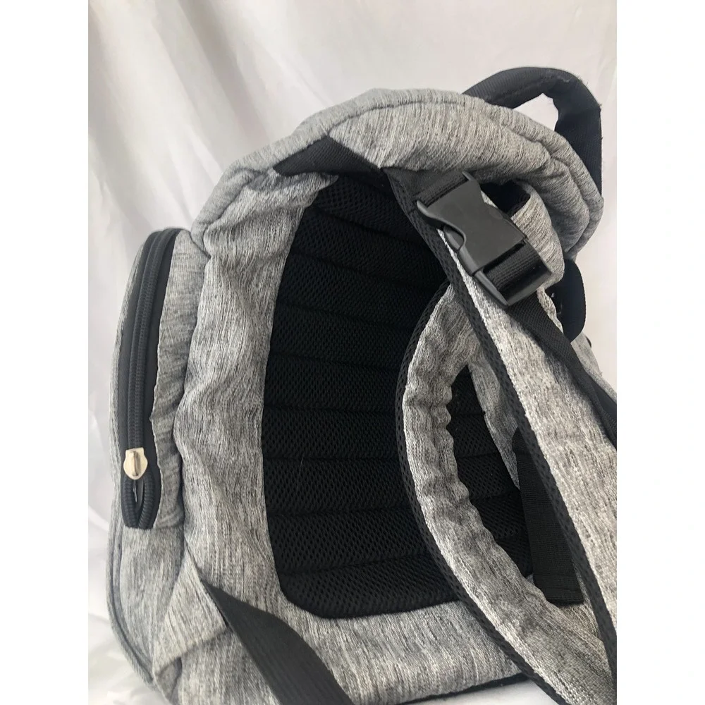 Eddie Bauer Bridgeport Diaper Bag Backpack‎ Gray Black Trim